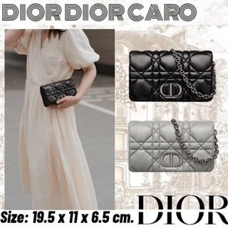 ดิออร์   DIOR DIOR CARO กระเป๋าถือแบบโซ่/กระเป๋าสุภาพสตรี/กระเป๋าสะพายข้าง/กระเป๋าสะพายไหล่