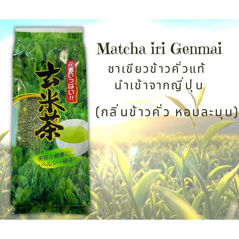 (ซื้อ 5 แถม 1) ชาเขียวข้าวคั่วแท้ (กลิ่นข้าวคั่ว หอมละมุน) นำเข้าจากญี่ปุ่น