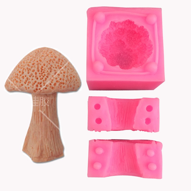 Diy 3D สามมิติขนาดใหญ่ Fairy Tale เห็ดซิลิกาเจลแม่พิมพ์คู่มือน้ําตาลเค้กตกแต่งแม่พิมพ์ยิปซั่มกาว Dropping เครื่องมือ