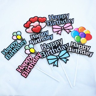 [พร้อมส่ง] ป้ายฉลากกระดาษ รูปหัวใจ สําหรับตกแต่งเค้กวันเกิด