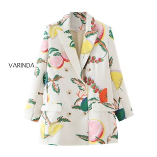 🍋 Blazer ลาย🍊🍋🍓🥑🍃🌿 varinda 121