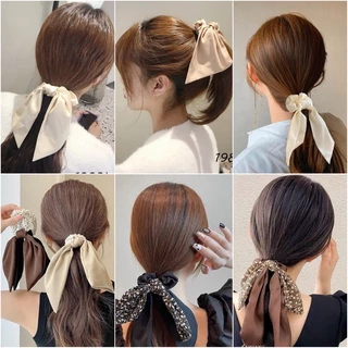 พร้อมส่งในไทย!!ยางรัดผมผูกโบว์ น่ารักคุณภาพดี ยางมัดผม โบว์ผูกผม กิ๊บติดผม