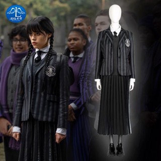 (พรีออร์เดอร์)ชุด wednesday addams เวนส์เดย์ cosplay