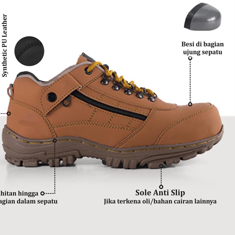ยอดนิยมที่สุด Crocodile Morisey Steel Toe Mens SAFETY SHOES Short Boot Sefty MENS SEMI BOOTS SAFETY 