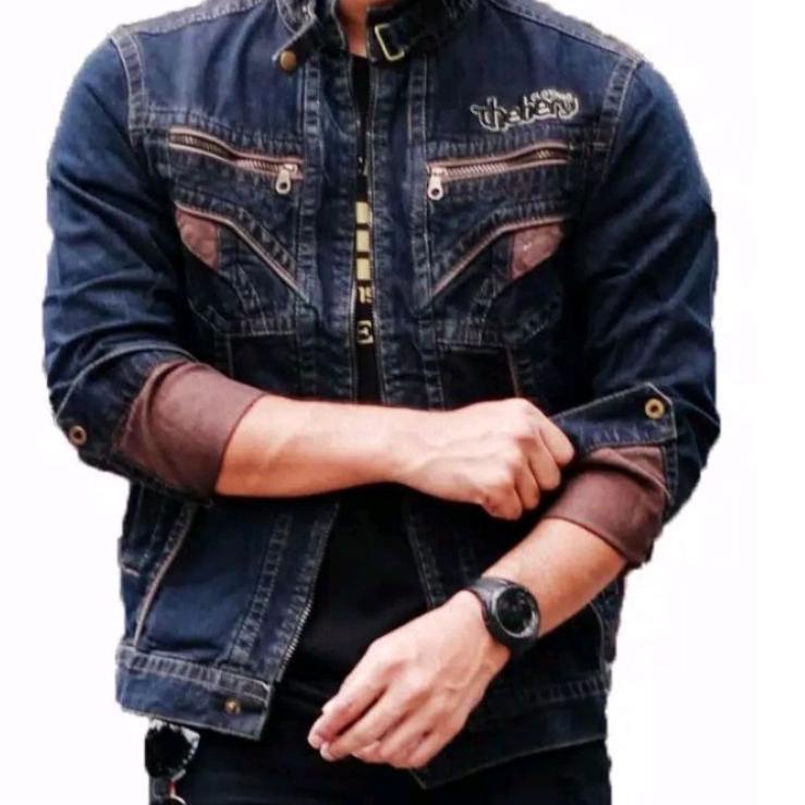 Chekout THE BERRY SLIPPING JEANS JACKET - เสื้อแจ็คเก็ตยีนส์ผู้ชาย - แจ็คเก็ตยีนส์ - สามารถ PAY ON T