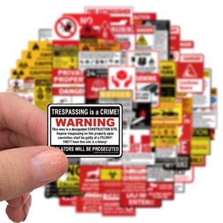 💥พร้อมส่ง💥ติกเกอร์คำเตือนต่างๆ สำหรับติดตกแต่ง Warning KUSO SEX JAPAN logo sticker จูราสสิค พาร์ค 75pcs