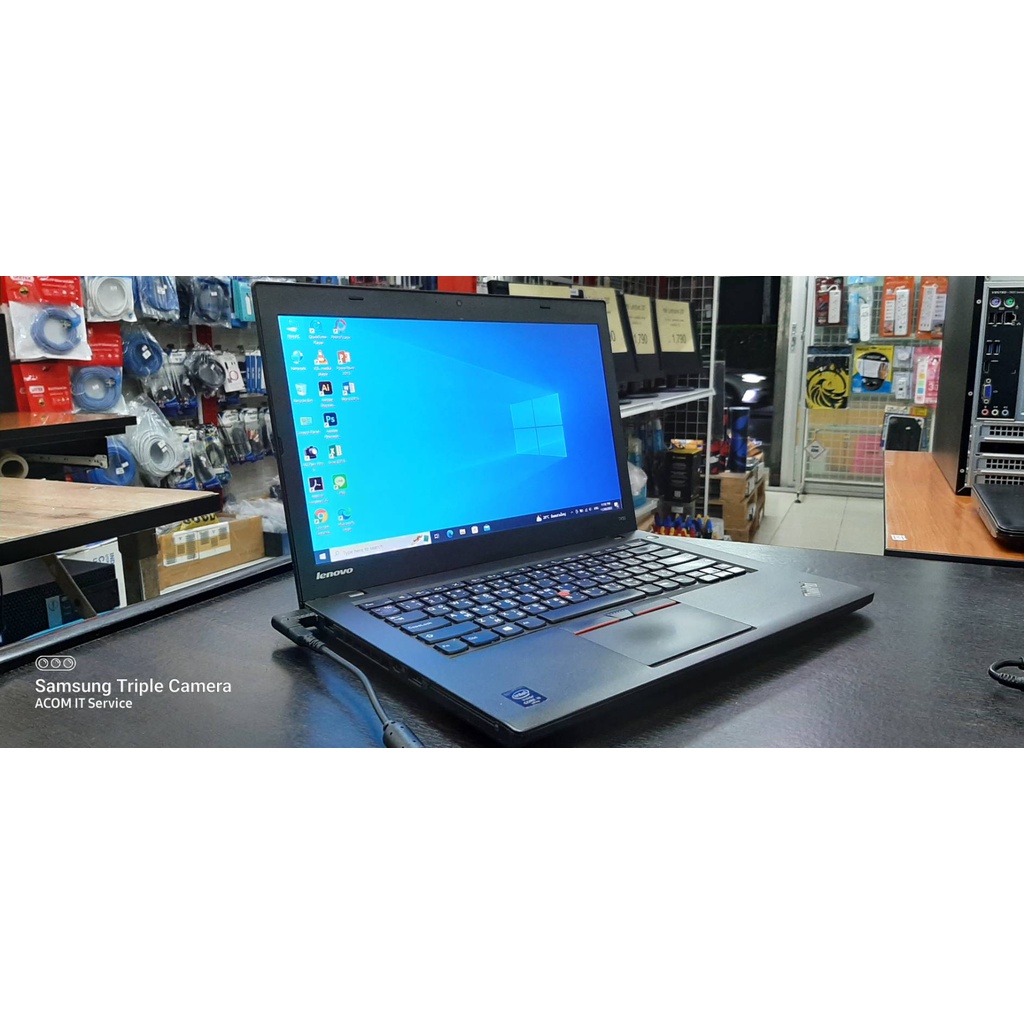 โน๊ตบุ๊ค Lenovo ThinkPad T450 Core i5 Gen5 Ram8GB HDD500GB จอ14นิ้ว