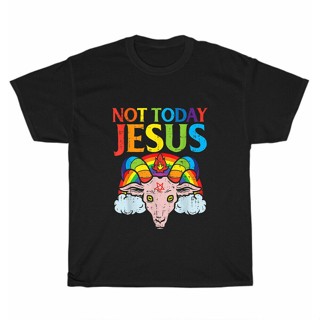 Today Not Jesus TShirt Satan Goat Satanic Rainbow Satanism Unisex Tee Gift