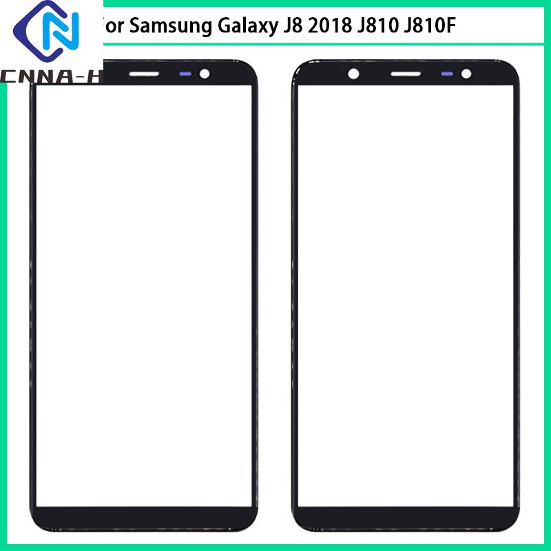 ใหม่สําหรับ Samsung Galaxy J8 2018 J810 หน้าจอสัมผัส LCD ด้านนอกด้านหน้าแผงกระจกเลนส์ J810F J810G LC