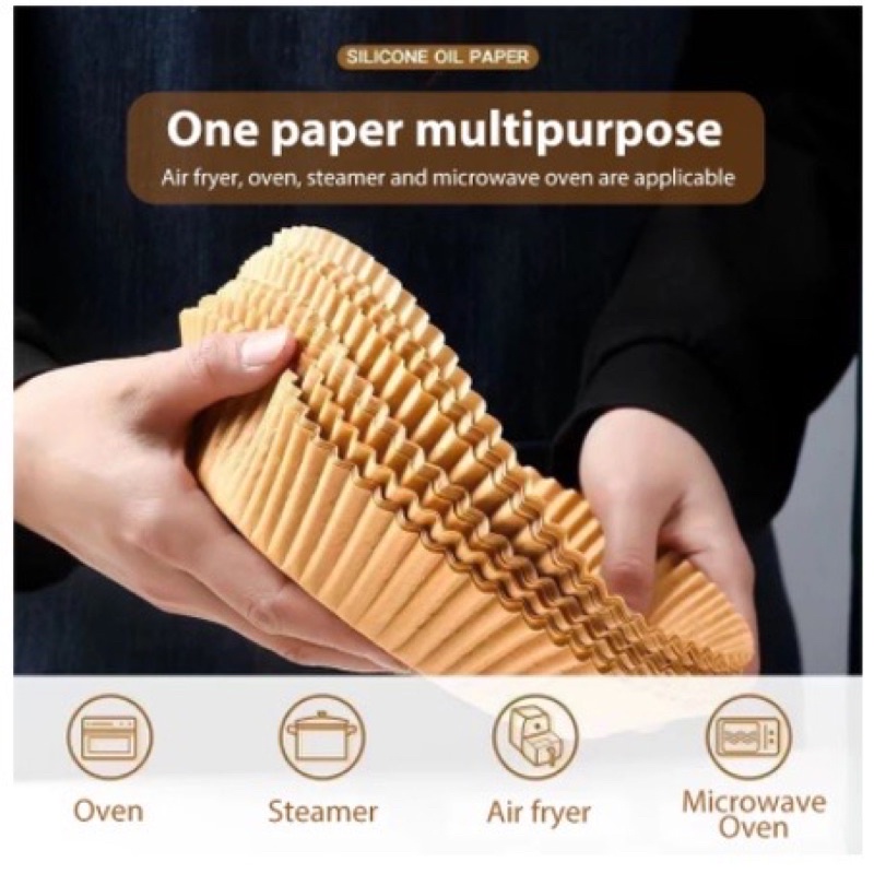 kingshopping  XYZ2550 (ร้านไทย) แผ่นรอง หม้อทอดไร้น้ำมันหรือเตาอบ แบบใช้แล้วทิ้ง (ทำอาหาร-ห้องครัว) - รูปที่ 3