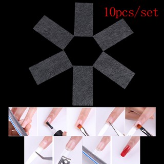 [fashionbanana] ใหม่ พร้อมส่ง กระดาษต่อเล็บเจล ใยไหม อะคริลิค สําหรับต่อเล็บ 10 ชิ้น ต่อชุด