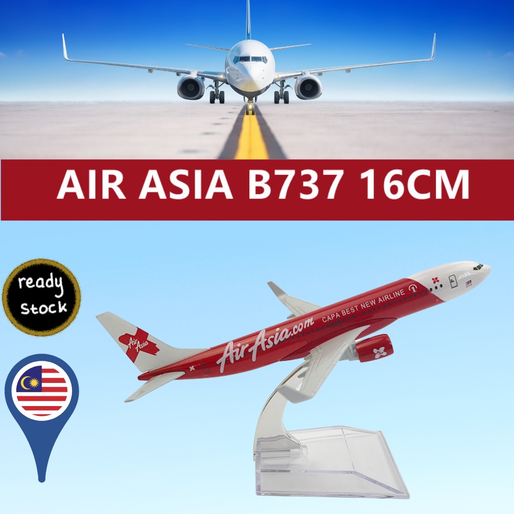 16 ซม.Air Asia X Airlines Boeing B737 เรซิ่นขนาดเล็กผู้โดยสาร Cargo เครื่องบินเครื่องบินรุ่นคอลเลกชั