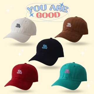 ꒰ พร้อมส่งในไทย ꒱ You are good หมวกแก๊ป ปักลายแฟชั่น หมวกเบสบอล