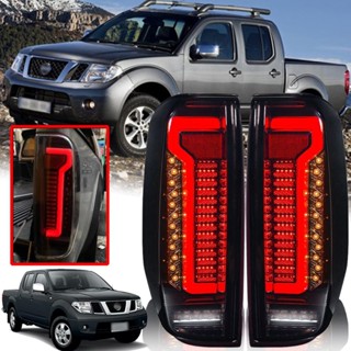 ไฟท้าย ไฟท้ายแต่ง LED รุ่น นิสสัน นาวารา NISSAN NAVARA D40 ปี 2005 - 2013 สีสโม้ค ข้าง ซ้าย + ขวา จำนวน 1 คู่