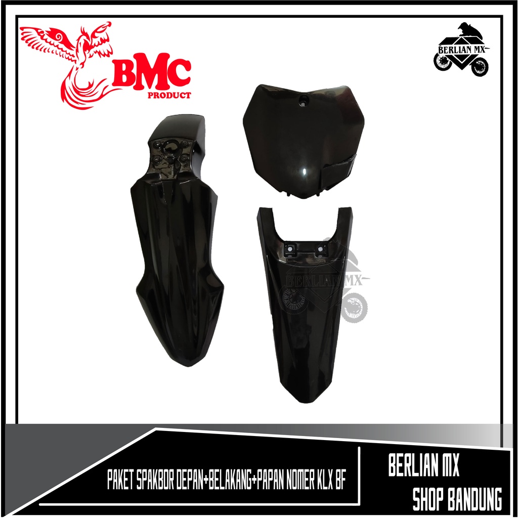 แพ็คเกจบังโคลนหน้าและหลังพร้อมแผ่นตัวเลข Klx Bf