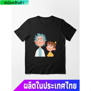 2022 เสื้อยืด การ์ตูนอเมริกัน ริกกับมอร์ตี้ แขนสั้นลายการ์ตูน  Rick And Morty Duo Essential T-Shirt คอกลม แฟชั่น_45