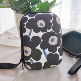 MRMK  กล่องใส่ PWB , HDD , หูฟัง , เอนกประสงค์, Size L ลาย MARIMEKKO BLACK   งานดี evaกันกระแทก ขนาด13.5x9.5x3.5cm 8118