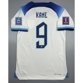 เสื้อบอล เพลเย่อ ทีมชาติ อังกฤษ เหย้า 2022 Player England Home พร้อมเบอร์ชื่อ 9 KANE อาร์ม ฟุตบอลโลก World Cup 2022 ผ้าท