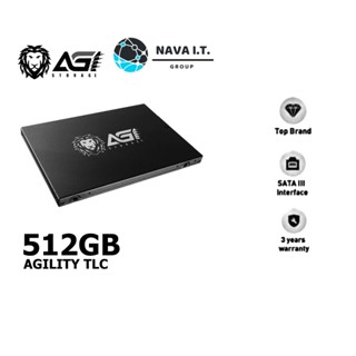 COINSคืน15%⚡FB9JMZV6⚡ AGI SSD SATA (เอสเอสดี) 512GB AGILITY TLC รับประกันศูนย์ 3 ปี