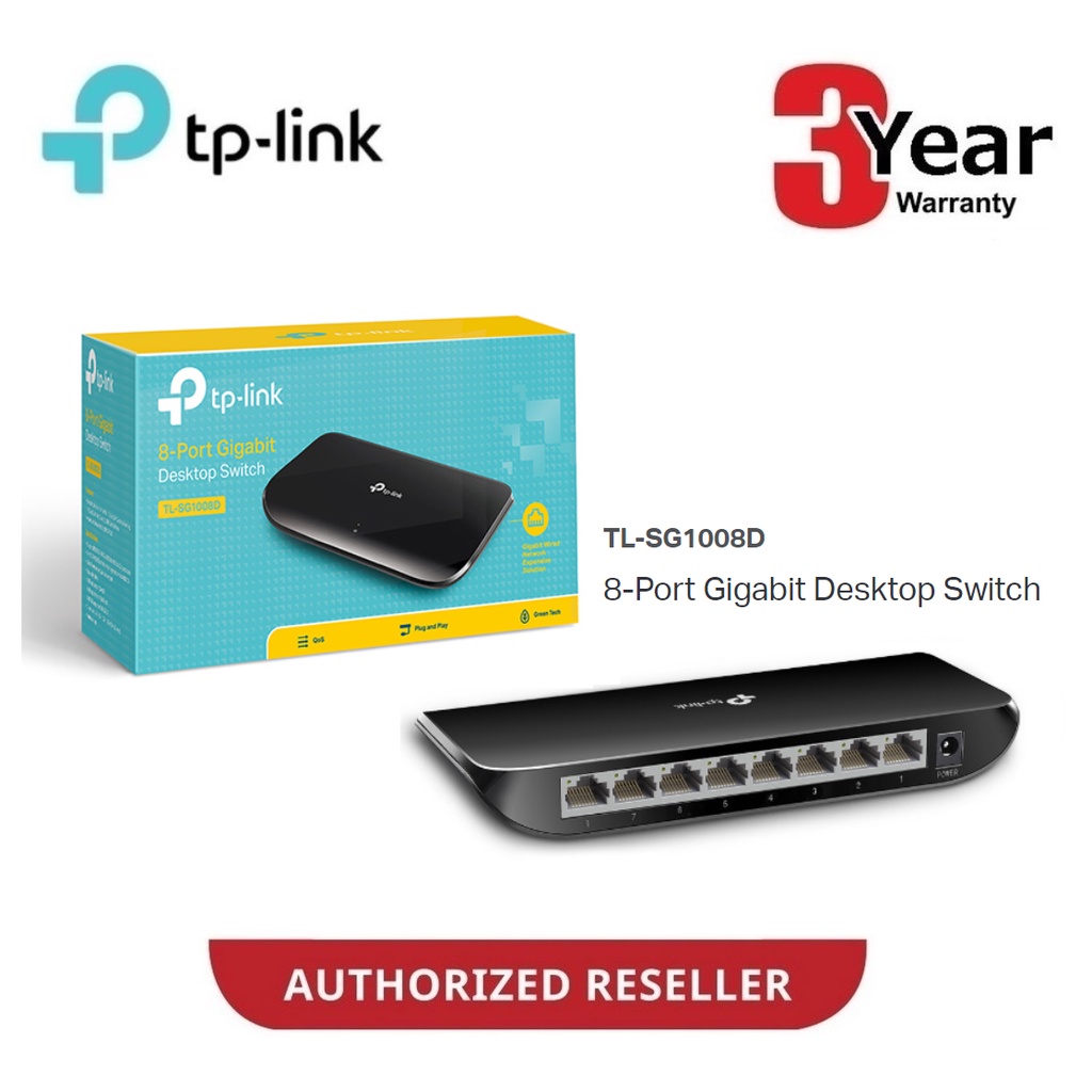 TP-Link 5-Port SG1005D / 8-Port SG1008D Gigabit Desktop Switch 1000Mbps Desktop Switch ( TL-SG1008D 