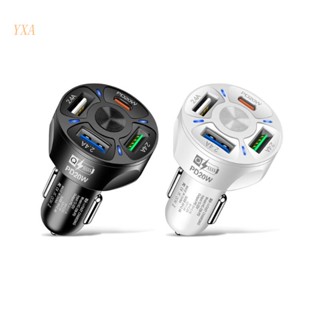 Yxa อะแดปเตอร์ที่ชาร์จ USB 4 พอร์ต 12-32V PD+USB 2 สําหรับรถยนต์