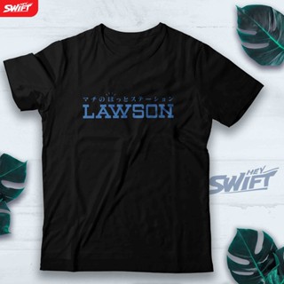 เสื้อยืด พิมพ์ลายโลโก้ Lawson Convenience Store สไตล์ญี่ปุ่น