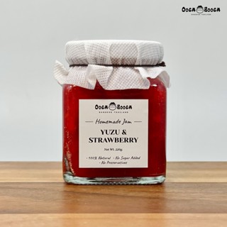 แยมผลไม้ รส ยูสุสตรอเบอรี่ (Yuzu &amp; Strawberry Jam) สูตรเพื่อสุขภาพ ไม่เติมน้ำตาล Ooga Booga Farm