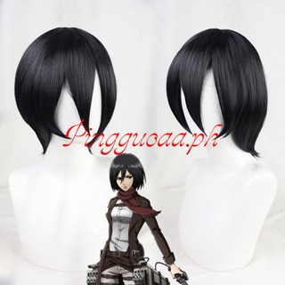 Freeman วิกผมสั้น สังเคราะห์ ทนความร้อน สีดํา สําหรับคอสเพลย์ Attack on Titan S4 Mikasa Ackerman