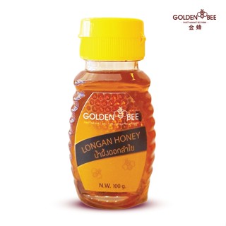 น้ำผึ้งดอกลำไย ขนาด 100 g. Longan Honey แบบขวดบีบ แบรนด์ Golden Bee จากฟาร์มผึ้งพัฒนกิจ เชียงใหม่