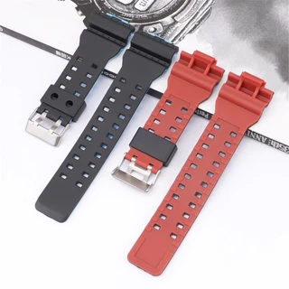 สายนาฬิกาข้อมือซิลิโคนเรซิ่น 16 มม. สองสี สําหรับ Casio G-Shock GA-100 110 120 140 150 300 400 700 GD-100 110 120 G-8900 GLS-100 GAC-100