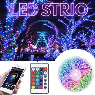 ไฟ LED STRIO ไฟตกแต่ง ปรับสีได้ กระพริบตามจังหวะ กันน้ำ