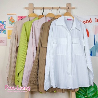 พร้อมส่ง🫐เสื้อเชิ้ต มินิมอล สาวอวบอ้วน  อก45-54