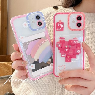 Huawei Y9 Prime 2019 Y9A Y9S Y7A Y6P Nova 7i 8i 4E 3i P30 Lite แฟชั่น ที่ใส่บัตร เคส การ์ตูนน่ารัก รัก ใส เคสโทรศัพท์ นิ่ม ด้านหลัง