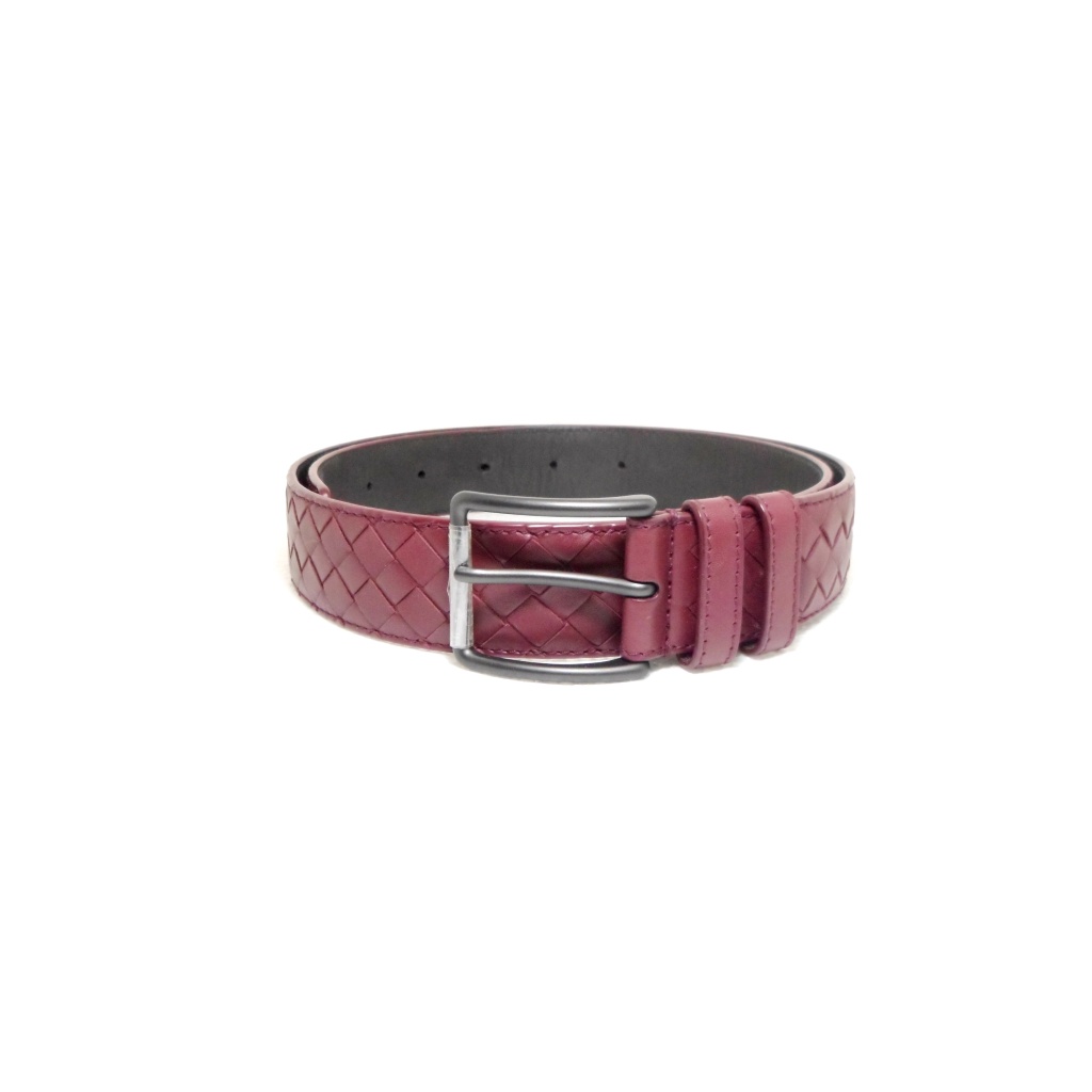 เข็มขัด Bottega Veneta Intrecciato belt sz 90 36 มือ 2 ของแท้100%