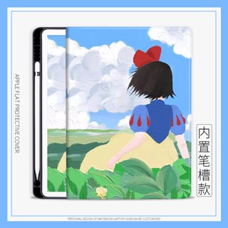 oil painting girl princess เคสไอแพด air 4/5 mini 1/2/3/4/5/6 เคส มีถาดใส่ปากกา 10.2 gen 7/8/9 10.9 gen 10 pro 11 cover