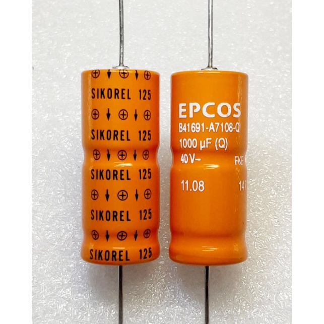 Epcos Sikorel 1000uf 40v 125° (หางหนู) capacitor ตัวเก็บประจุ คาปาซิเตอร์