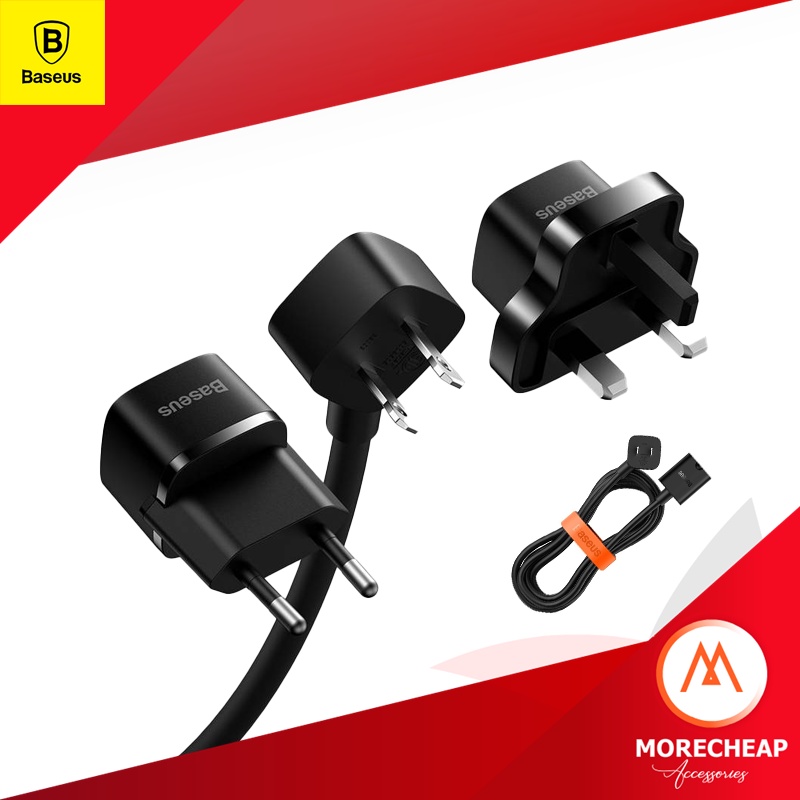 ถูก/แท้ Baseus ปลั๊กพ่วงทั่วโลก Mini PowerStrip PowerCombo รองรับ 2500W Max สำหรับชาร์จแท็บเล็ตและโทรศัพท์มือถือ