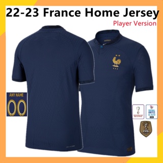 เสื้อกีฬาแขนสั้น ลายทีมชาติฟุตบอล France Jersey 22-23 ชุดเหย้า สําหรับผู้ชาย ไซซ์ S-2XL