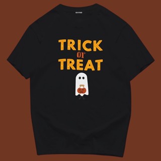 เสื้อยืดสกรีนลาย Halloween 🎃 Trick or Treat พร้อมส่ง✨ เสื้อยืด