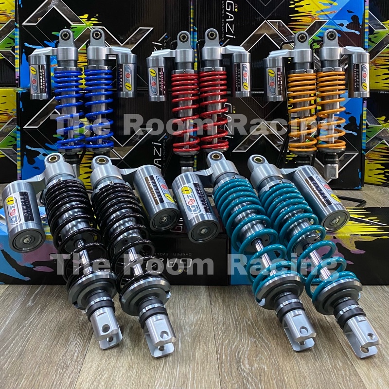โช้คหลังแก๊สแท้GAZI NEW HYPER RX (XMAX / PCX / Drone / Nmax 20-ปัจจุบัน สามารถใส่ได้) มี 5 สี ความยา