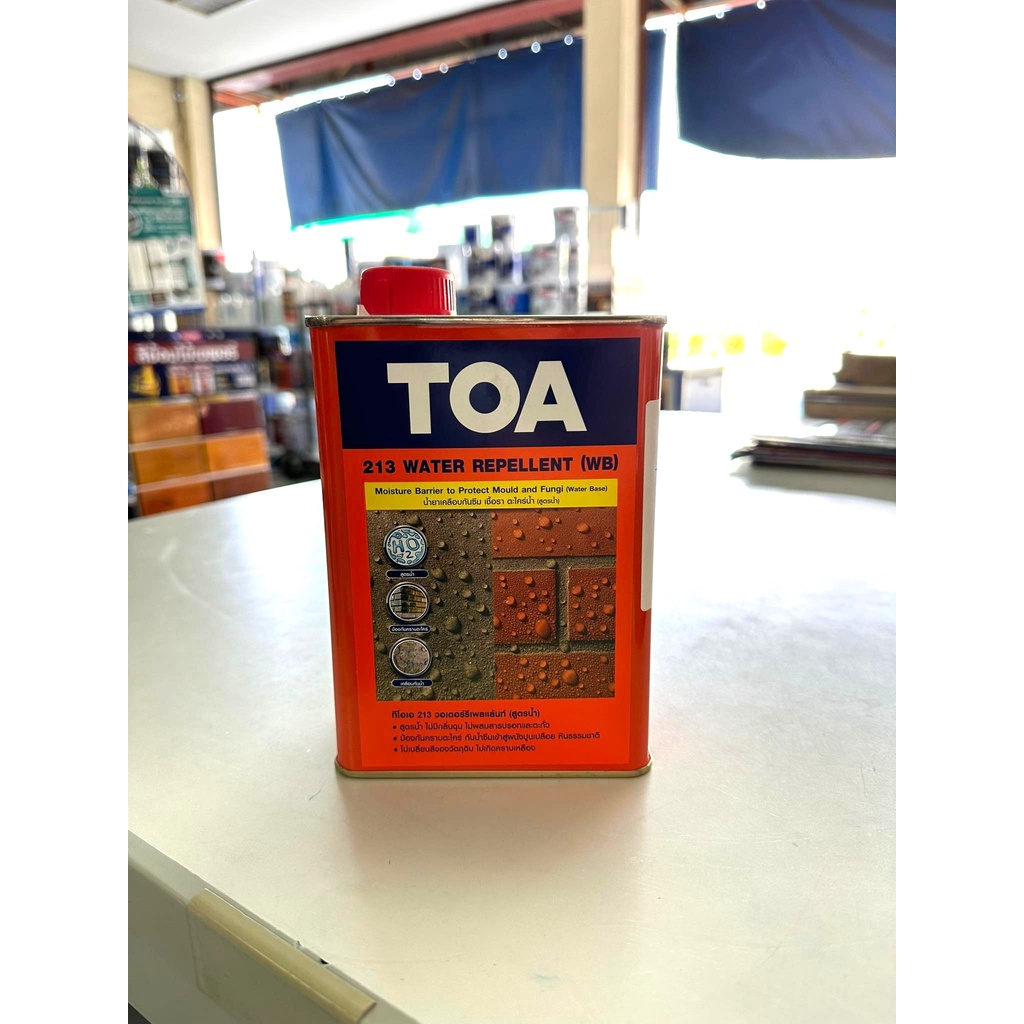 TOA 213 วอเตอร์ รีเพลแลนท์ (สูตรน้ำ) น้ำยาทากันซึมเพื่อป้องกันเชื้อรา และตะไคร่น้ำ ขนาด 0.946 ลิตร