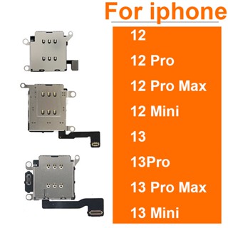 ถาดใส่ซิมการ์ดรีดเดอร์ แบบคู่ ยืดหยุ่น แบบเปลี่ยน สําหรับ iPhone 12 13 Pro Max Mini