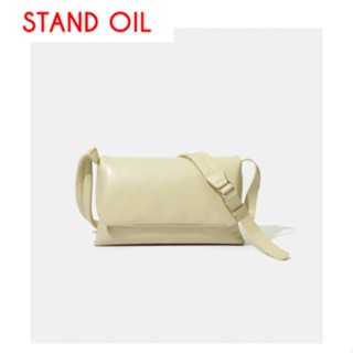 [STAND Oil] กระเป๋าสะพายไหล่ หนังปุย _Vegan Leather_Vanilla