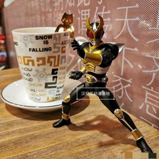 SHF Kamen Rider Masked Superman กระดูกจริงแกะสลัก Ajituo Earth Form ยุคกลาง Black Gold Hand-made Model Ornament