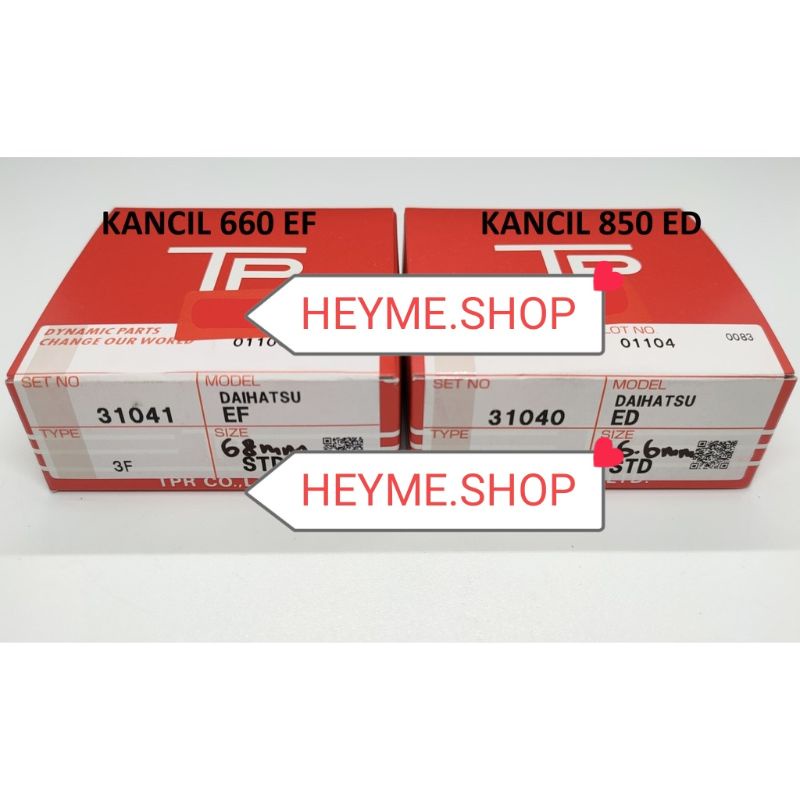 (TP JAPAN)PERODUA KANCIL 660EF/KANCIL 850 ED PISTON RING SET 31104 STD/31040 STD