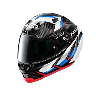 หมวกกันน็อค X-LITE HELMETS รุ่น X-803 RS Motomaster White Blue Carbon 055