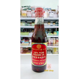 น้ำมันงาจีนธรรมชาติ 100% (Sesame Oil) ตรามังกรคู่ (295ml.)