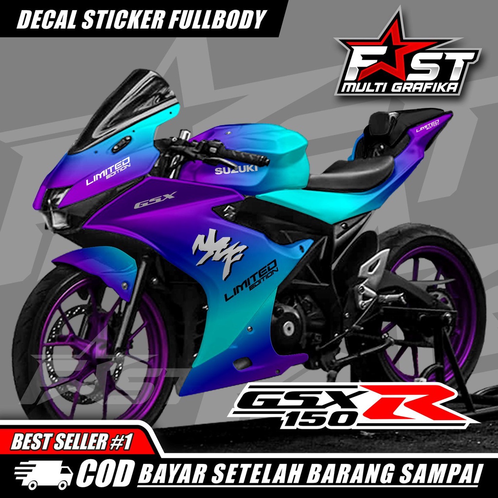 ใหม่ล่าสุดรูปลอก Gsx R150 Full Body สติกเกอร์ Gsx R150 Full Body Decal Gsx 150 Full Body Striping Gs
