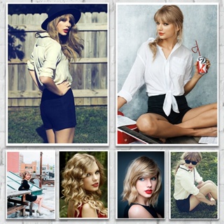 โปสเตอร์กระดาษคราฟท์ ลายนักร้องยอดนิยม aylor Swift สไตล์วินเทจ สําหรับตกแต่งผนังบ้าน บาร์