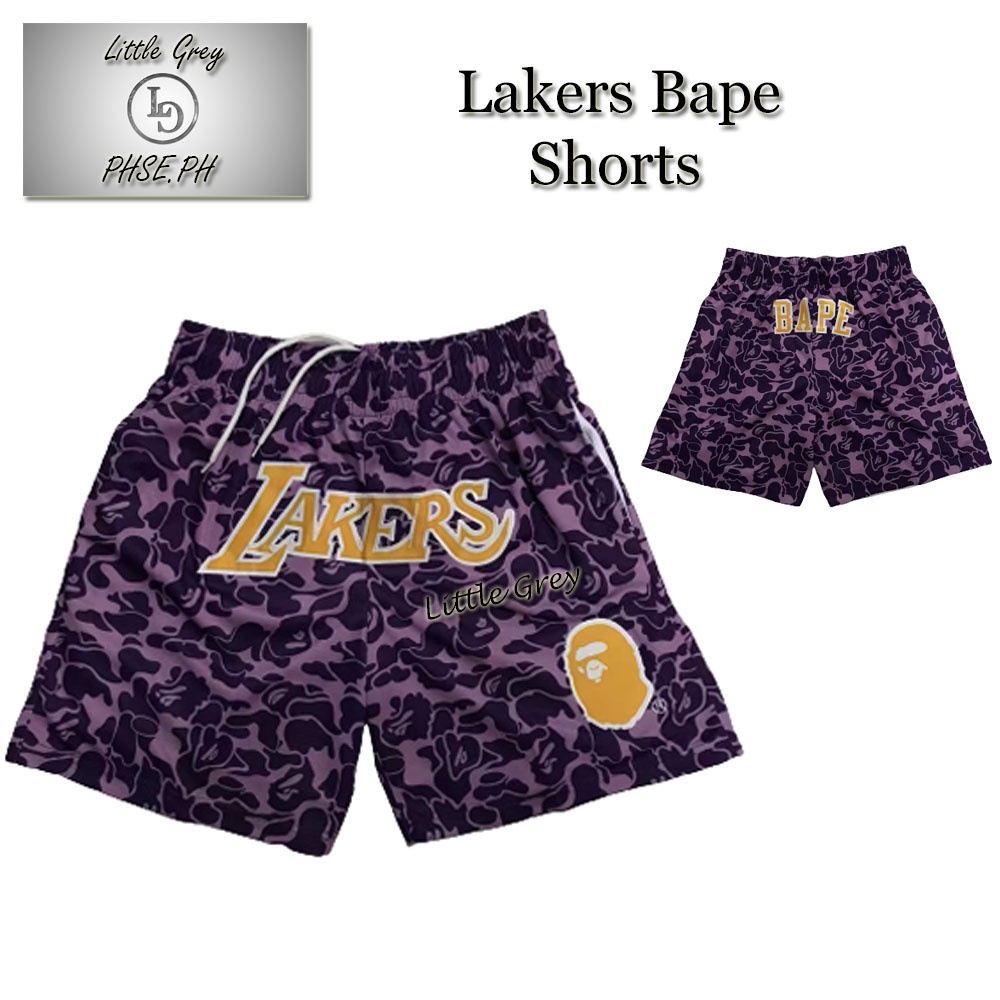 Bape X Mesh Shorts กางเกงขาสั ้ นลําลองทรงหลวมคุณภาพสูง